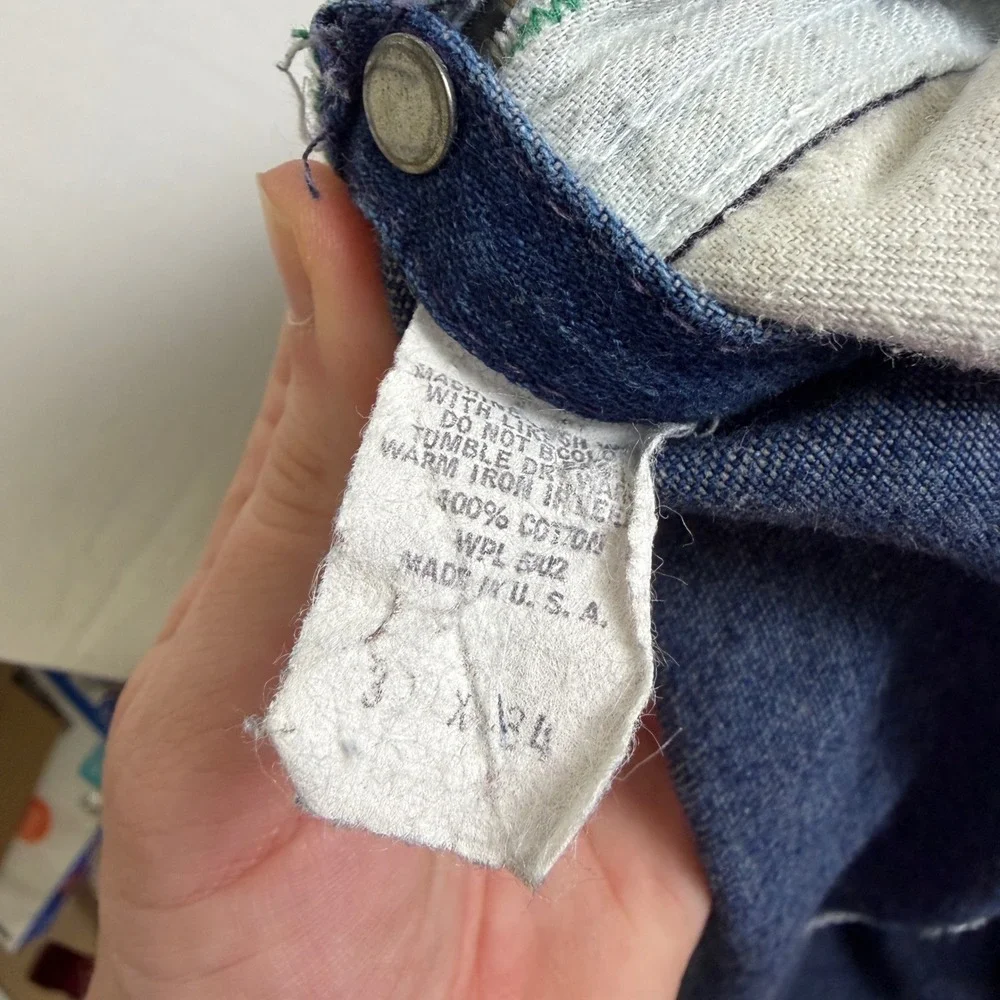 Liberty Mens Blue Denim Overalls Bib Workwear 36x33 USA Farmer Carpenter Utility